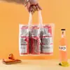 Bolsa Transparente Bolsa de Cerveja PE Bolsa Pronta para Embalagem de Milk Tea Bolsa para Joias Bolsa para Bebidas Fosca Espessada Imprimível LOGO