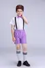 Traje de Coro Infantil para 1º de Junho Calça com Suspensório Masculina Traje Vestido Traje para Performance de Recitação de Poesia Infantil