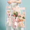 Bolsa Tote Transparente con Flores, Bolsa de Regalo de Moda, Bolsa Individual de Flor de Rosa, Suministros para Floristerías, Bolsa para Ramo del Día de la Madre