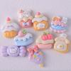 Lindo Dibujo Animado Comida Juego DIY Accesorios de Joyería de Resina Pegamento Crema Parche Caja de Papelería Material Hecho a Mano Pastel de Cereza