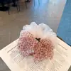 2026 Estilo Coreano Estilo Preguiçoso Organza Estampa de Leopardo Textura Fofa Rede Scrunchie Acessório de Cabelo para Mulheres