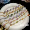 Jardín de Monet~Pulsera de Flor Ovalada de Circonita Colorida, Lujo Ligero y Sensación de Alta Gama, Joyería de Mano Moderna y Versátil para Mujeres