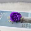 Rosa de San Valentín Flor de Jabón de Tres Capas Cabeza de Flor Jabón Flor Rosa Inmortal con Base Torso Ramo DIY Casero