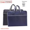 Bolsa de conferência de tecido Oxford de camada dupla para atacado, bolsa de arquivo portátil, pasta, padrão de casca de árvore, bolsa de arquivo de camada dupla, logotipo fixável