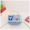 Nova Bolsa Infantil da Moda Stitch Labubu Personagem de Desenho Animado Bolsa de Ombro Bolsa Carteiro de Pérola Bolsa Transversal de Renda