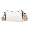 Bolso de Mujer de Cuero Genuino Sensación de Alta Gama Capa Superior Cuero Vacuno Bolso Almohada de Hombro Moderno a la Moda Combinable Bolso Cilíndrico Correa de Hombro Ancha Bolso Cruzado