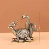 Figuras de Quatro Bestas Míticas de Cobre Puro: Dragão Verde, Tigre Branco, Pássaro Vermelho, Tartaruga Negra - Decoração de Mesa para Casa, Animais de Chá, Sala de Estar, Escritório