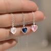 Colar Nalan em Prata S925 Feminino Estilo Coreano Elegante Simples Pequeno Fresco Diamante Amor Doce Corrente da Clavícula D9120