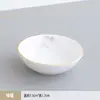 Conjunto de Louça Cerâmica com Borda Dourada Novo Restaurante Chinês Hotel Clube Sala de Jantar Comercial Conjunto de Três Peças com Tigela e Prato