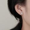 Clip para Oreja de Copo de Nieve Sin Perforación Clip para Hueso de la Oreja de Mujer 2025 Nuevo Aretes de Flores Nicho de Lujo Accesible de Alta Gama Trendy Aretes