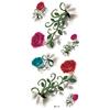 Calcomanías de Tatuaje de Rosa Tridimensional 3D Douyin Celebridad de Internet Impresión a Color Calcomanías de Tatuaje Mariposa Flor Calcomanías de Tatuaje Impermeables