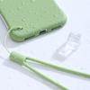 Lanyard de silicone de fábrica, cordão de pulso para celular com padrão de grade, cordão curto anti-perda anti-queda, pingente para U disk e chave