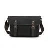 Bolso Cruzado de Hombro de Lona Casual Retro para Hombre, Bolso Cruzado de Moda, Bolso Cruzado de Textura de Alta Gama para Universidad, Bolso de Hombre