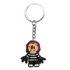 Serie de Halloween Más Vendida Transfronteriza Dibujo Animado Goma Suave de PVC Llavero de Metal Colgante para Bolso Accesorio Decorativo Pequeño DIY