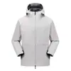Jaqueta Soft Shell Nova para Casal Outono e Inverno Jaqueta Masculina Quente com Capuz de Lã Impermeável Casual Outono e Inverno