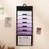 Carpeta de Color A4 para Colgar Bolsa de Papel para Exámenes Multicapa Gran Capacidad Libros de Materias Materiales Papeles Almacenamiento Multifuncional