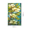 BL170 Adesivo de Vidro Florido Colorido Transfronteiriço PVC Aderência Eletrostática Sem Cola Película para Vidro de Janela Adesivo Decorativo de Vidro