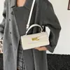Mini Bolso Kelly de Textura Tejida para Mujer Bolso de Hombro Único Bolso de Mano de Moda Bolso Cuadrado Pequeño Estilo Coreano Bolso de Mano Cruzado de Nicho