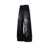 Jeans de pierna ancha con estampado de letras azul vintage para hombre, estilo de alta calle americano para primavera y otoño, pantalones rectos ajustados de pierna ancha en negro