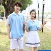 Ropa de graduación de verano para estudiantes de secundaria, traje, camisetas para juegos, manga corta, uniforme escolar para estudiantes de primaria y secundaria, ropa para actividades grupales