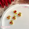 2025 Ano Novo Fortuna Arte de Unha Joias de Liga Saco da Sorte Nó Chinês Peixe Dourado Lingote Moeda de Metal Acessórios para Broca de Unha