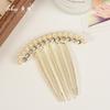 Horquilla para el cabello para mujer moderna simple de metal diaria espiral moño cabeza cinco dientes horquilla para el cabello tocado estilo coreano elegante horquilla de perlas