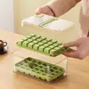Forma de Gelo com Prensa, Bandeja de Gelo, Gadget para Fazer Gelo com Tampa, Caixa de Gelo Caseira de Grau Alimentício, Caixa de Armazenamento para Geladeira Doméstica
