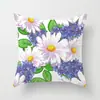 Fronha Decorativa de Cor Florido Estilo Pastoral Fronha Criativa de Couro de Pêssego para Almofada de Costas de Quarto e Estudo