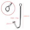 Gancho anal de acero inoxidable de metal para masturbación en la parte trasera, supositorio anal con una sola bola, gancho de acero para parejas, juguetes alternativos para adultos.
