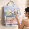 Bolsa impermeable para ropa para baño, dormitorio y ducha; bolsa colgante impermeable para ropa limpia en el baño; herramienta impermeable para el baño