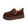 Pantuflas Birkenstock de Suela Gruesa para Mujer Otoño 2025 Nuevo Uso Exterior Baotou Media Pantufla Versátiles de Suela Blanda Cómodos Zapatos Slip-On