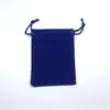Bolsa de Franela Negra Multitamaño Bolsa Pequeña de Tela Bolsa de Empaque Accesorios para Joyería Bolsa de Tela con Cordón