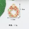 Colgante Pequeño de Aleación Navideño Colgante de Goteo de Aceite Accesorios para Pulsera Pendientes Llavero de Joyería DIY Decoraciones Navideñas