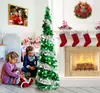 Decoración para el hogar de árbol de Navidad directo de fábrica Traje de árbol de Navidad blanco y verde Suministros de decoración navideña para centros comerciales al por mayor