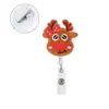 Clip de Insignia Navideño de Fieltro Bordado Retráctil Fácil de Tirar Venta Caliente Transfronteriza Muñeco de Nieve Giratorio Clip de Cocodrilo Soporte para Insignias
