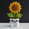 Boneca de Tecido Engraçada Popular Transfronteiriça Plantas Ornamentos de Mesa Plantas em Vasos de Lã Tricotados Buquê de Halloween Presentes