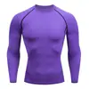Ropa Deportiva Transfronteriza para Hombre, Ropa de Fitness Ajustada Elástica, Entrenamiento Deportivo al Aire Libre, Ciclismo y Running, Ropa de Manga Larga de Secado Rápido