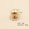 [Ferretería Jiasheng] Clavos de Pie de Cobre Puro, Tornillos Inferiores de Latón, Artículos de Cuero Hechos a Mano para Bricolaje, Bolsos, Hebillas de Esquina Redondeada de Ferretería