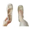 Zapatos Mary Jane de Tacón Alto Cuadrados Estilo Pequeño Chanel para Mujer Otoño 2026 Nuevo Estilo con Falda Dulces de Tacón Grueso Corte Bajo Zapatos de Salón