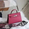 Bolsa Kelly Colorida Mais Vendida no Aliexpress, Bolsa de Mão Feminina Moda Europeia e Americana, Bolsa de Ombro Único Transversal de Alto Padrão para Mulheres