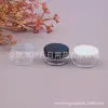 Botella negra de 5g para crema caja transparente para crema botella de ungüento caja de ungüento botella de crema caja redonda blanca de 5ml caja para polvo de maquillaje