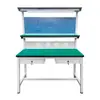 Banco de Trabajo Antiestático Personalizado, Banco de Mantenimiento, Consola de Taller, Mesa de Inspección Digital, Ensamblaje Experimental, Banco de Empaque con Luz