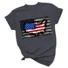 Camiseta de Manga Corta para Celebración del Día de la Independencia del 4 de Julio en América