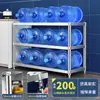 Prateleira Espessada de Aço Inoxidável Rack de Armazenamento de Cozinha Prateleira de Armazenamento de Chão Prateleira de Três Níveis para Micro-ondas Panelas Utensílios de Cozinha