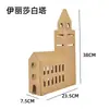 Casa de Cartón Hecha a Mano para Niños DIY Creación Ecológica de Cartón Cabaña Modelo de Ensamblaje de Caja de Papel Paquete de Materiales de Casa de Papel para Jardín de Infancia