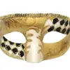 Máscara de cabeça chata de alta qualidade para atacado, Halloween, Carnaval, Dança Veneziana, xadrez multicolor vintage, máscara, pronta entrega