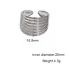 Anillos de Acero Inoxidable Estilo Nuevo Europeo y Americano, Modernos y Versátiles, Lujo Ligero con un Toque de Alta Gama, Joyería de Acero de Titanio Ancho 18K que No se Desvanece