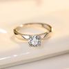 Moda estilo coreano anillo de pareja para hombres y mujeres boca abierta oro blanco boda estilo lujo ligero anillo de pareja de circón regalo de San Valentín