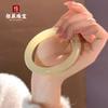 Pulseira Imitação Jade Hetian Xinjiang Água Qing Pulseira Jade Branco Verde Afegão Feminina Pulseira Beleza para Menina Pulseira Barra Redonda