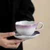 Caneca de Café Fuye Cerâmica Queimada em Forno Caneca para Home Office Caneca Pessoal para Beber Conjunto de Xícara e Pires para Chá da Tarde